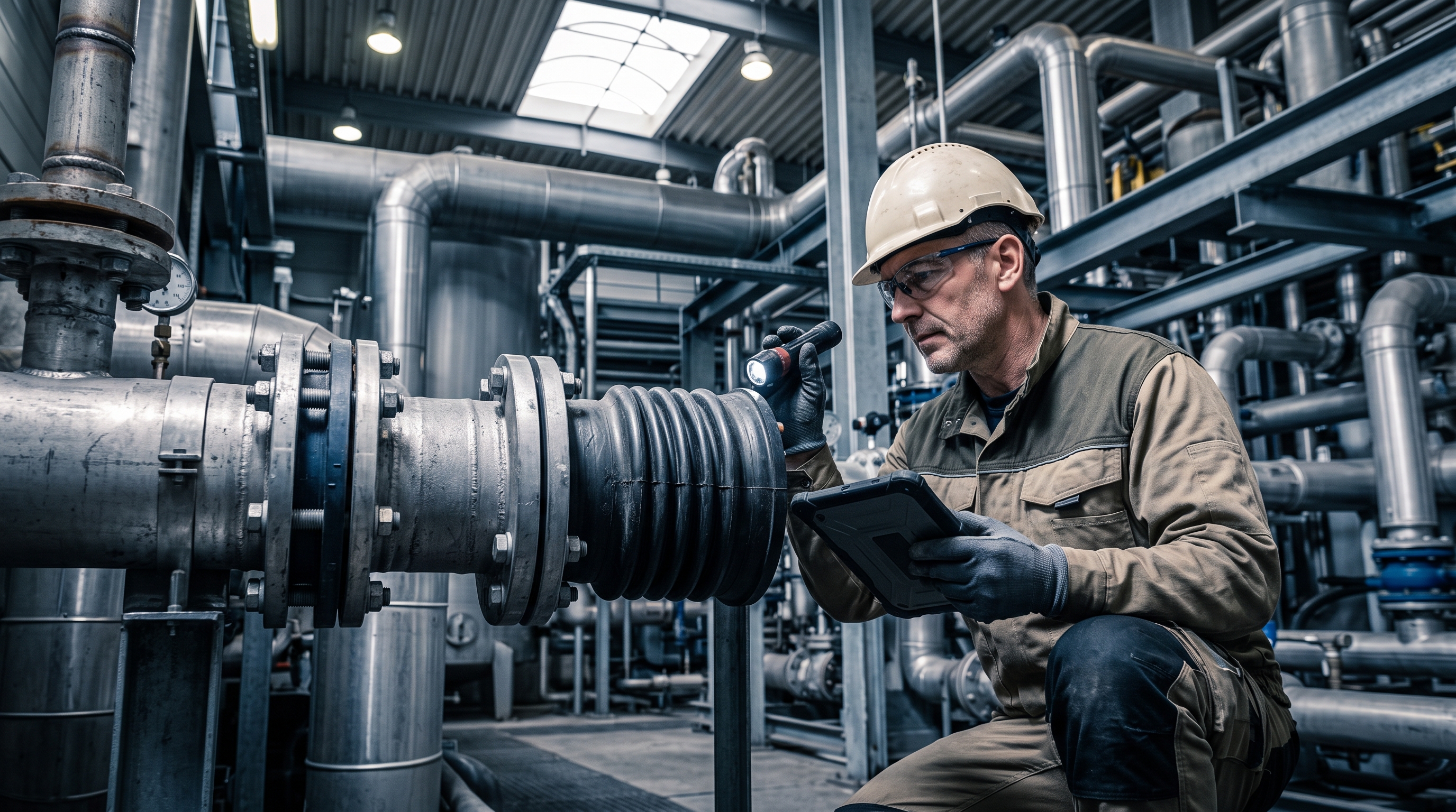 Materiales del fuelle en juntas de expansión: NBR, EPDM, Viton (FKM) y PTFE, ¿cuál elegir?
